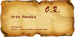 Orth Renáta névjegykártya
