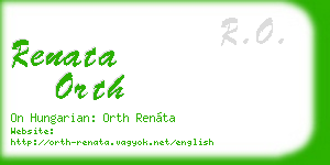 renata orth business card